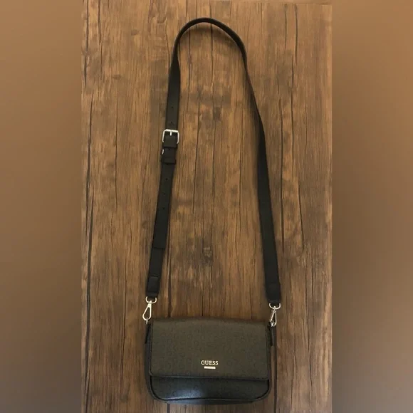 Guess Small Crossbody Bag Dark Gray - Picture 15 of 15